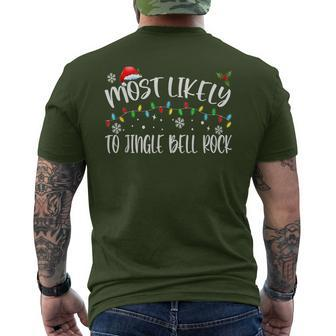 Most Likely To Jingle Bell Rock Family Matching Christmas Men's T-shirt Back Print - Seseable