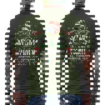 Most Likely To Watch All The Football Games Christmas Family Men's T-shirt Back Print | Mazezy