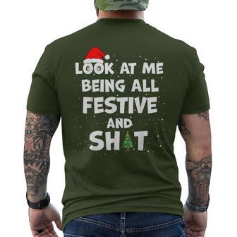 Look At Me Being All Festive Christmas Matching Family Men's T-shirt Back Print - Monsterry