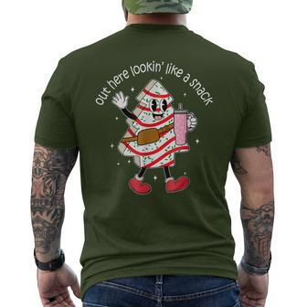 Out Here Looking Like A Snack Cute Boo Jee Xmas Trees Cakes Men's T-shirt Back Print - Monsterry DE