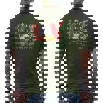 Love Came-Down-Luke 2 11 Merry-Christmas-Baby-Jesus Men's T-shirt Back Print - Monsterry