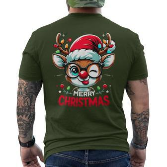 Matching Family Christmas 2023 Rudolph Reindeer Men's T-shirt Back Print | Mazezy UK