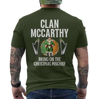 Mccarthy Clan Christmas Ireland Family Name Party Men's T-shirt Back Print - Seseable