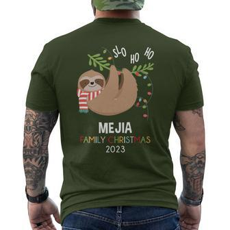 Mejia Family Name Mejia Family Christmas Men's T-shirt Back Print - Seseable