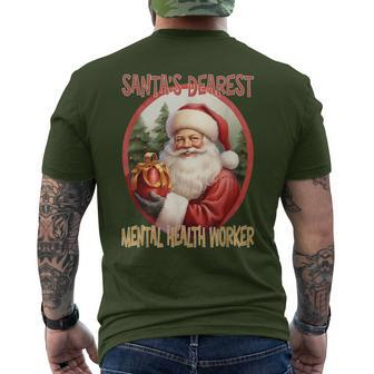 Mental Health Worker Christmas Holiday Love Xmas Men's T-shirt Back Print - Monsterry AU