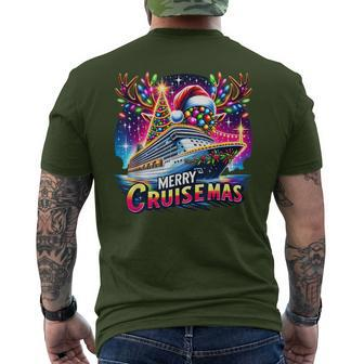 Merry Christmas Cruise Ship Family Christmas Men's T-shirt Back Print | Mazezy