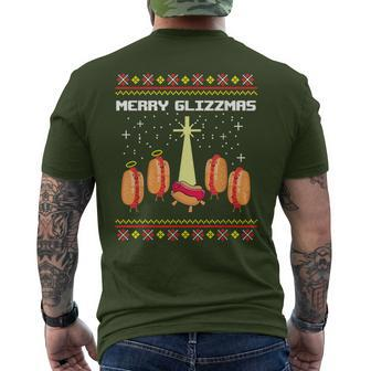 Merry Glizzmas Hot Ugly Christmas Men's T-shirt Back Print - Thegiftio