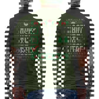Metcalf Family Name Naughty Nice Metcalf Christmas List Men's T-shirt Back Print - Seseable