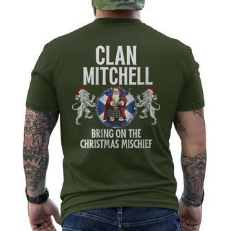 Mitchell Clan Christmas Scottish Family Name Party Men's T-shirt Back Print - Seseable