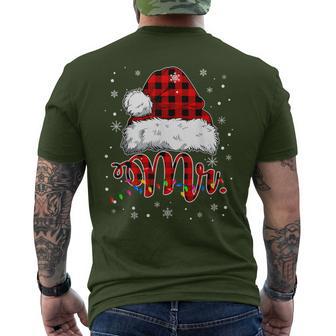 Mr And Mrs Claus Christmas Couples Matching Pajamas Men's T-shirt Back Print - Monsterry