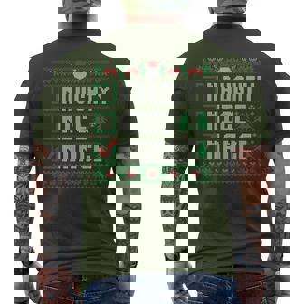 Nance Family Name Xmas Naughty Nice Nance Christmas List Men's T-shirt Back Print - Seseable