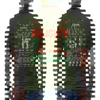 On The Naughty List And I Regret Nothing Christmas Matching Men's T-shirt Back Print - Seseable