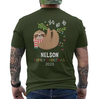 Nelson Family Name Nelson Family Christmas Men's T-shirt Back Print - Seseable
