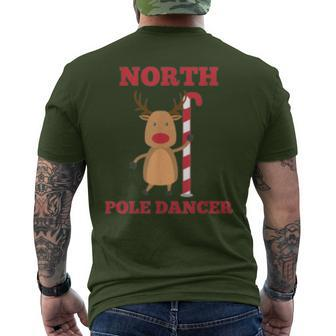 North Pole Dancer Christmas Men's T-shirt Back Print - Monsterry AU