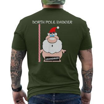 North Pole Dancer Christmas Santa Men's T-shirt Back Print - Monsterry UK