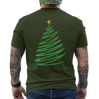One Line Christmas Xmas Men's T-shirt Back Print - Seseable