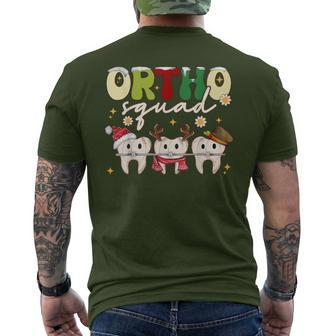 Orthodontist Dentistry Ortho Squad Christmas Holiday Pajama Men's T-shirt Back Print | Mazezy
