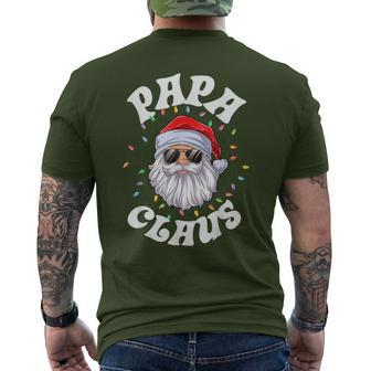 Papa Claus Santa Christmas Dad Family Matching Pajamas Xmas Men's T-shirt Back Print - Seseable