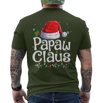 Papaw Claus Xmas Santa Matching Family Christmas Pajamas Men's T-shirt Back Print - Thegiftio UK