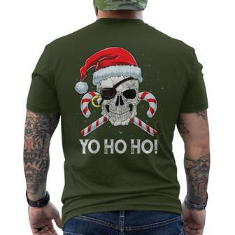 Pirate Santa T Christmas Boys Yo Ho Ho Xmas Men's T-shirt Back Print - Seseable