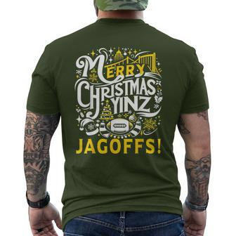 Pittsburgh Christmas Yinz Jagoff Ugly Men's T-shirt Back Print - Monsterry CA