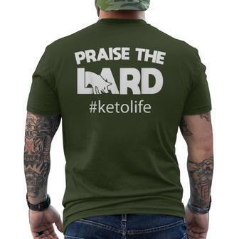 Praise The Lard National Keto Day Christmas Men's T-shirt Back Print - Monsterry