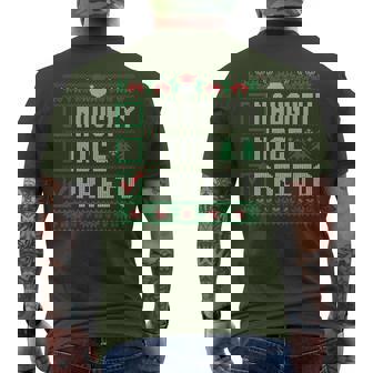 Prieto Family Name Naughty Nice Prieto Christmas List Men's T-shirt Back Print - Seseable