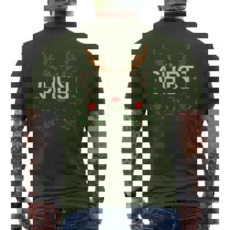 Reindeer Chest Nuts Matching Chestnuts Christmas Couples Men's T-shirt Back Print - Thegiftio