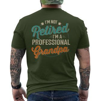 Retired Professional Grandpa Fathers Day Birthday Christmas Men's T-shirt Back Print - Seseable