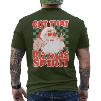 Retro Christmas Rizz Meme Got That Rizzmas Spirit Men's T-shirt Back Print - Monsterry UK