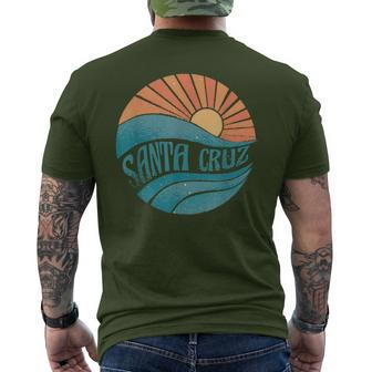 Retro Santa Cruz California Surfing Skate Graphic Santa Cruz Men's T-shirt Back Print - Seseable
