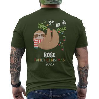 Rose Family Name Rose Family Christmas Men's T-shirt Back Print - Seseable