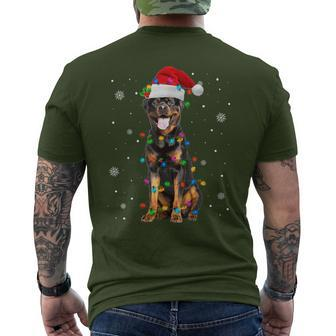 Rottweiler Dog Family Matching Santa Rottweiler Christmas Men's T-shirt Back Print - Monsterry UK