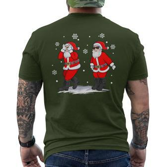 Santa Claus Griddy Dance Christmas Xmas Pajama Boys Men's T-shirt Back Print - Monsterry UK