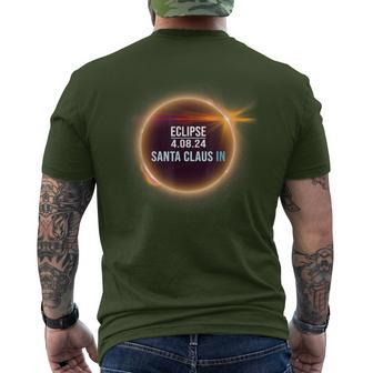 Santa Claus Indiana Total Solar Eclipse 04082024 Totality Men's T-shirt Back Print - Seseable
