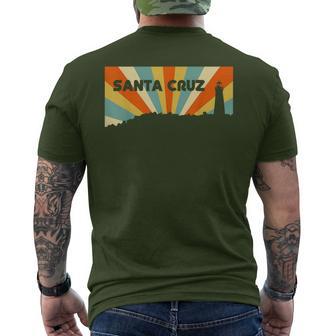 Santa Cruz Beach Skyline 70S Retro Souvenir Men's T-shirt Back Print - Monsterry AU