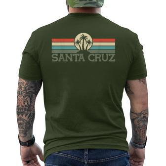 Santa Cruz Ca California Retro 70S 80S Surfer S T-Shirt mit Rückendruck - Seseable