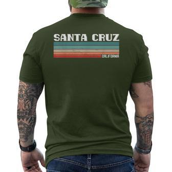Santa Cruz California Retro Vintage Men's T-shirt Back Print - Monsterry