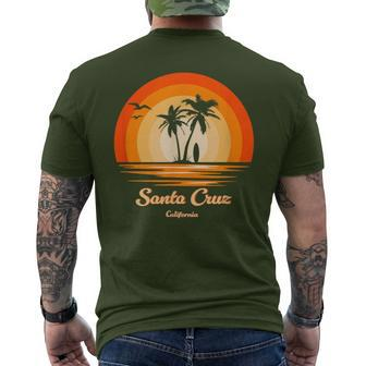 Santa Cruz California Vintage Retro Ca Surfing Men's T-shirt Back Print - Monsterry
