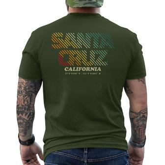 Santa Cruz City California Vintage Retro S T-Shirt mit Rückendruck - Seseable