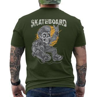 Santa Cruz Skateboard Retro Vintage Skateboarding Skull Boy Men's T-shirt Back Print - Monsterry UK