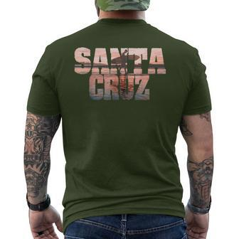 Santa Cruz Surfer Surfing California T-Shirt mit Rückendruck - Seseable