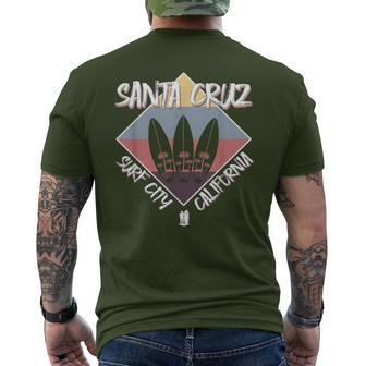 Santa Cruzintage Retro California Surf T-Shirt mit Rückendruck - Geschenkecke