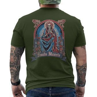 Santa Muerte Saint Death Men's T-shirt Back Print - Seseable