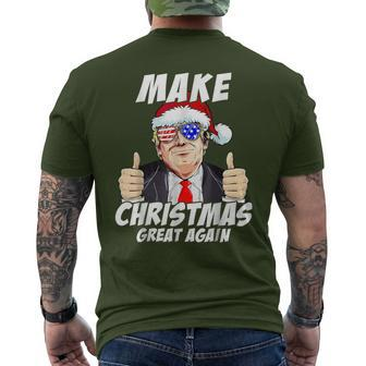 Santa Trump Make Christmas Great Again Family Matching Men's T-shirt Back Print - Seseable