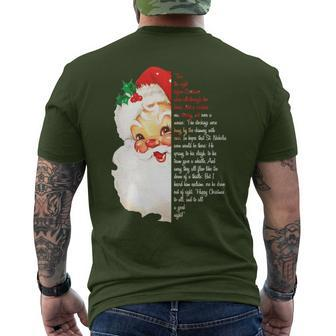 Santa Twas The Night Before Christmas Matching Pajamas Men's T-shirt Back Print - Monsterry DE