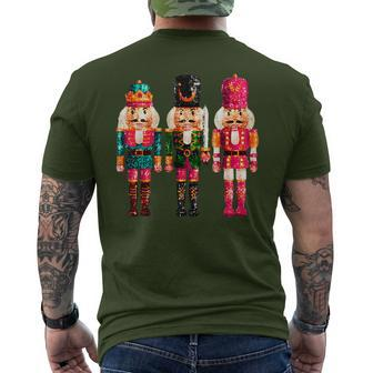 Sequin Nutcracker Christmas Men's T-shirt Back Print - Thegiftio