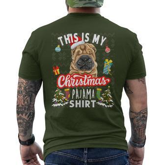 Shar Pei Christmas This Is My Christmas Pajama Shar Pei Dog Men's T-shirt Back Print - Monsterry