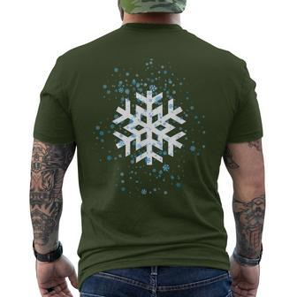Snowflake Costume Winter Christmas Matching Men's T-shirt Back Print - Monsterry UK