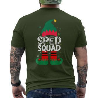 Sped Squad Special Education For Santa Family Christmas Elf Men's T-shirt Back Print | Mazezy